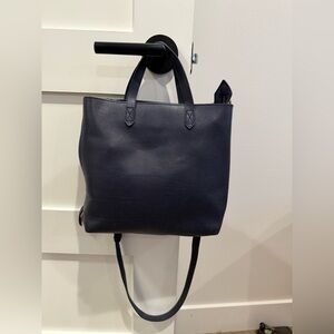 Madewell Navy Leather Tote Bag/crossbody